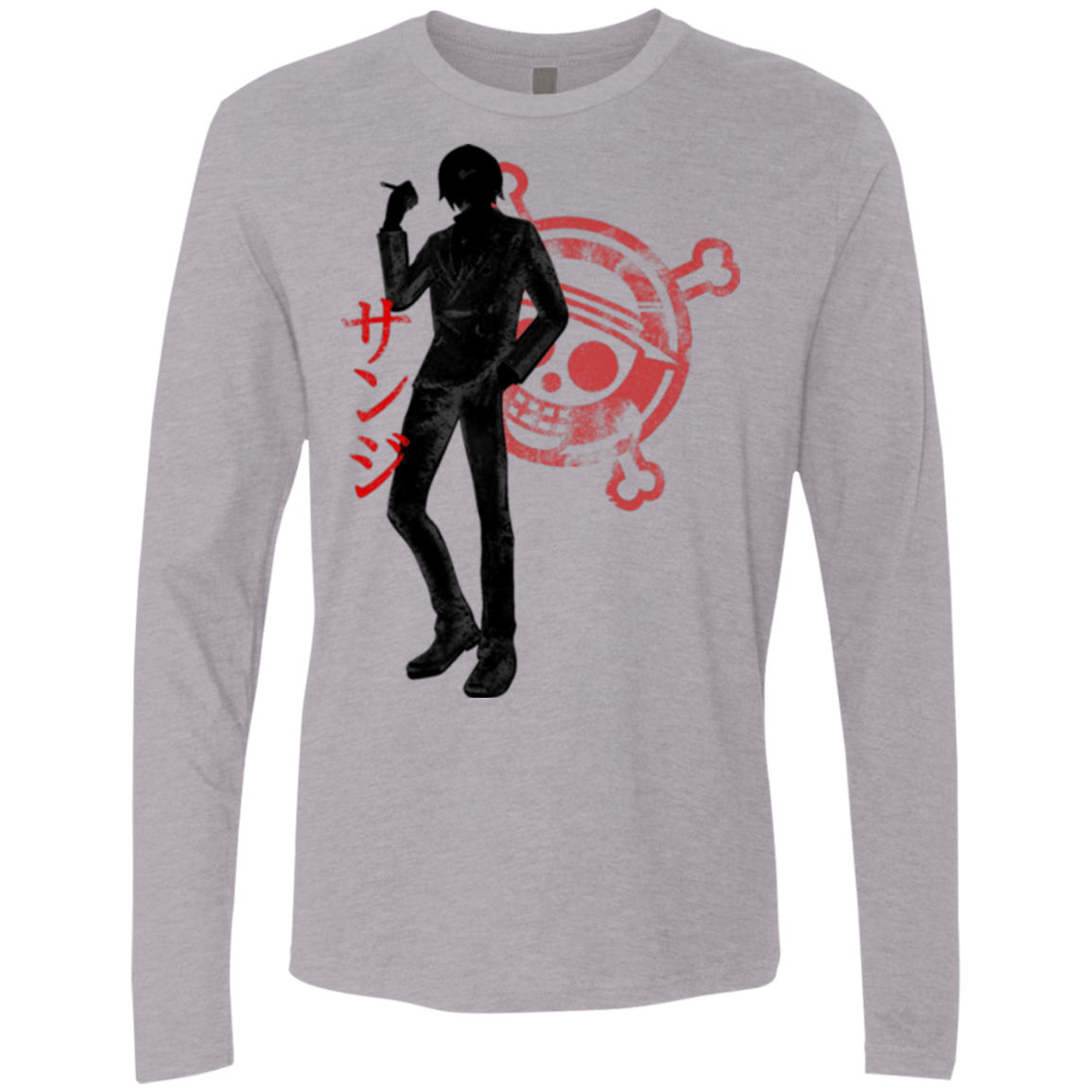 T-Shirts Heather Grey / Small Sanji Men's Premium Long Sleeve