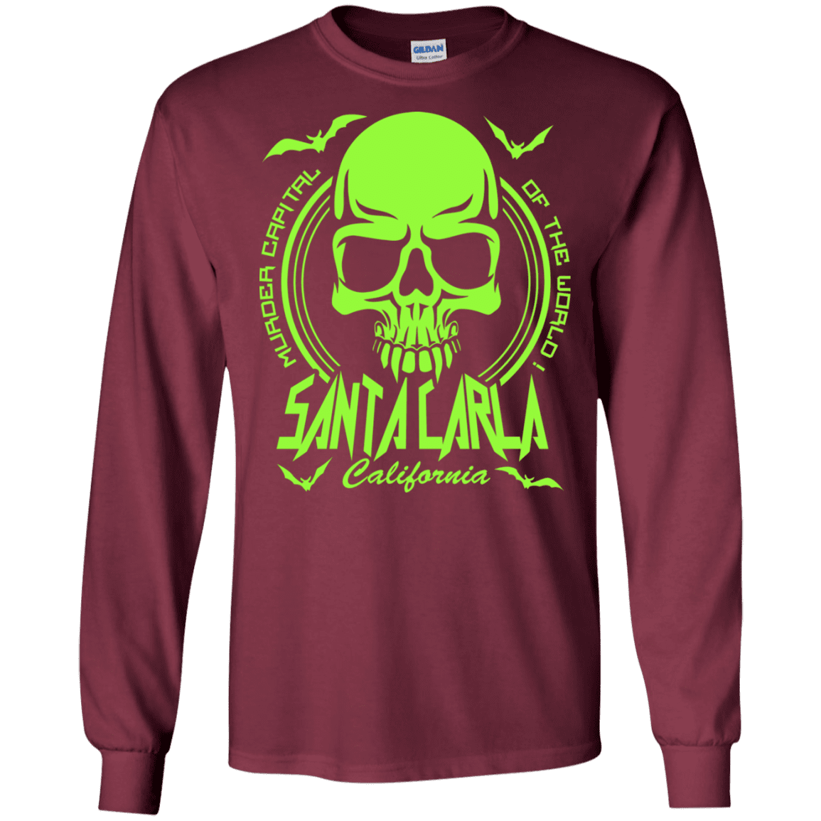 T-Shirts Maroon / S Santa Carla Men's Long Sleeve T-Shirt