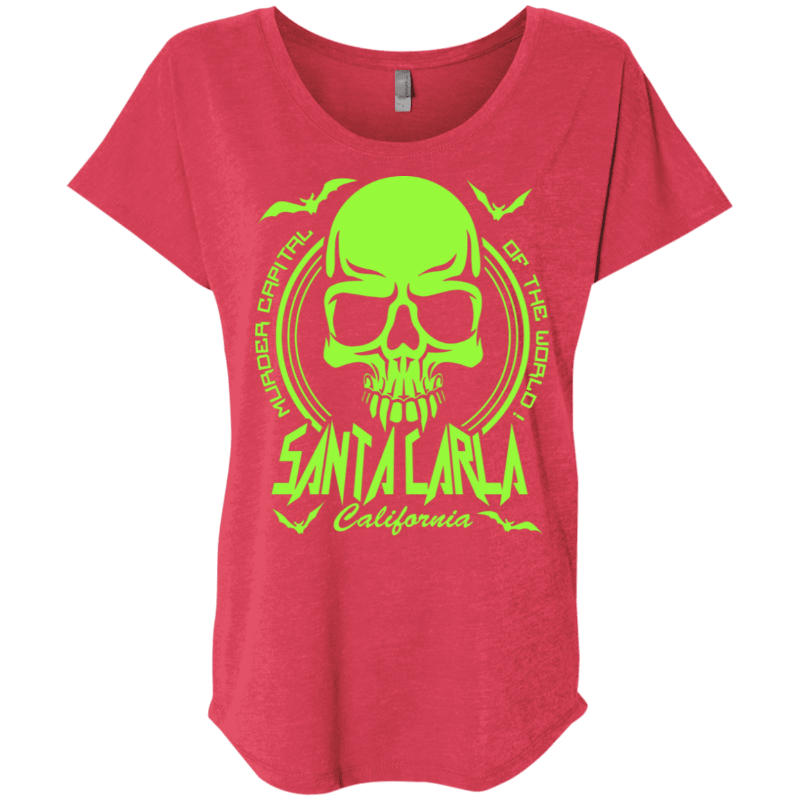 T-Shirts Vintage Red / X-Small Santa Carla Triblend Dolman Sleeve