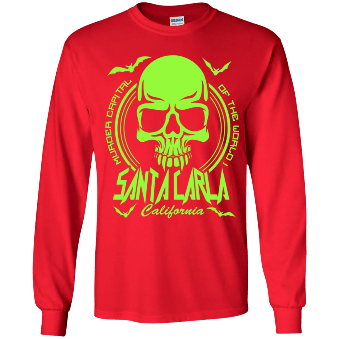 T-Shirts Red / YS Santa Carla Youth Long Sleeve T-Shirt