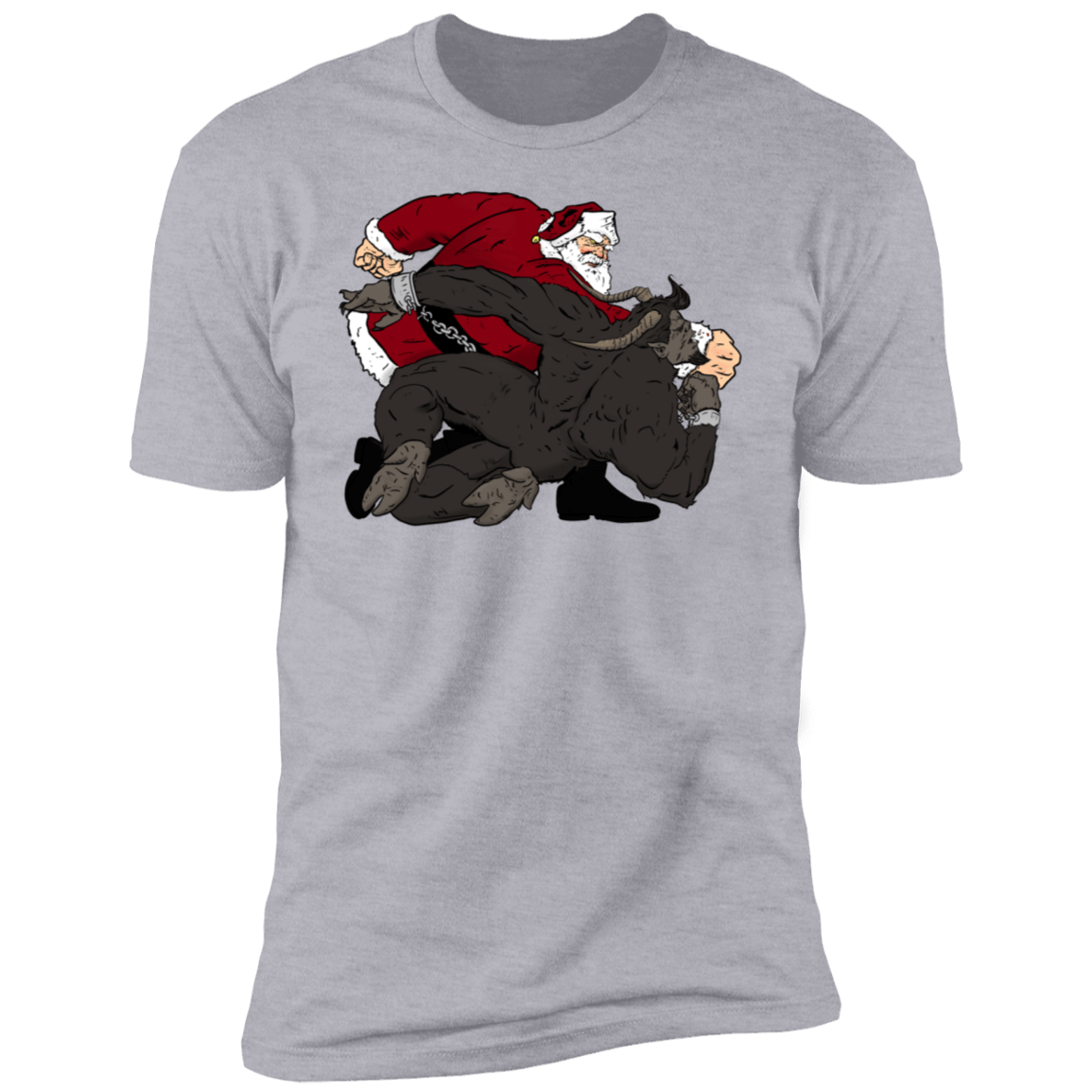 T-Shirts Heather Grey / S Santa vs Krampus Men's Premium T-Shirt