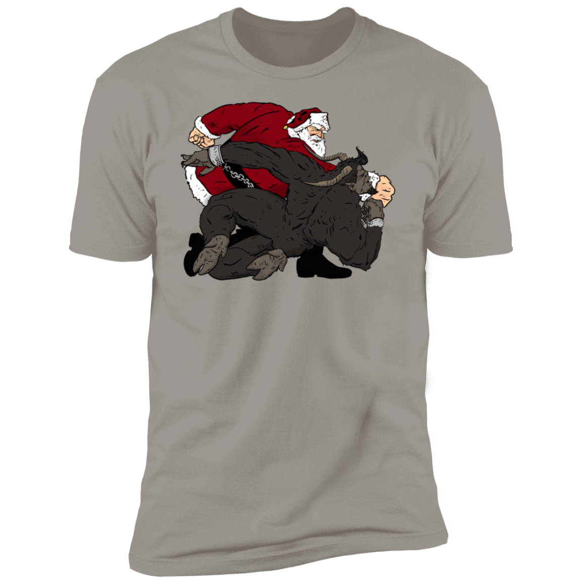 T-Shirts Light Grey / S Santa vs Krampus Men's Premium T-Shirt