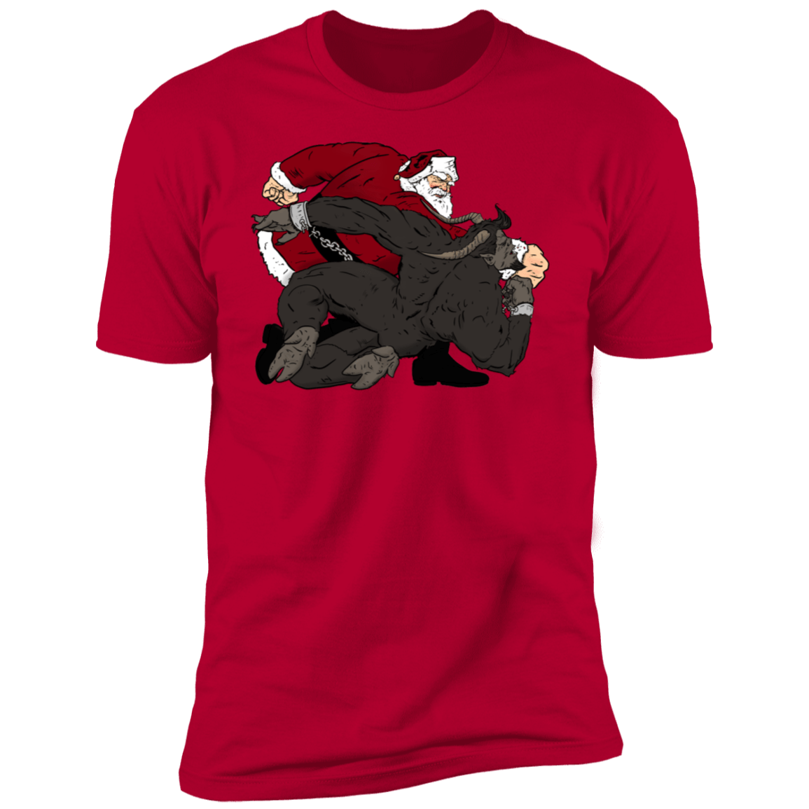 T-Shirts Red / S Santa vs Krampus Men's Premium T-Shirt