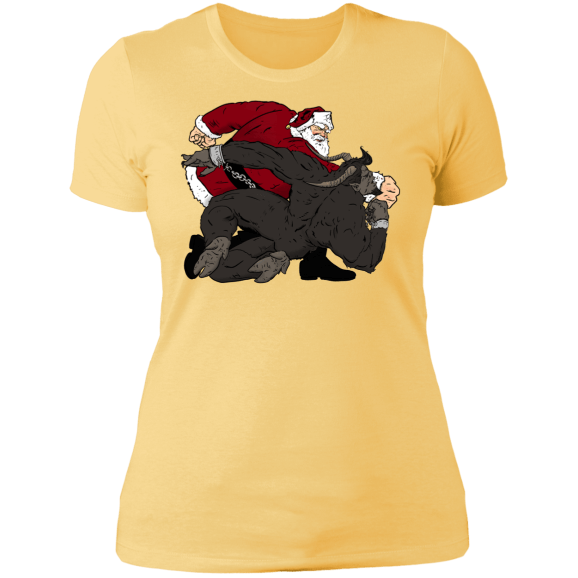 T-Shirts Banana Cream/ / S Santa vs Krampus Women's Premium T-Shirt