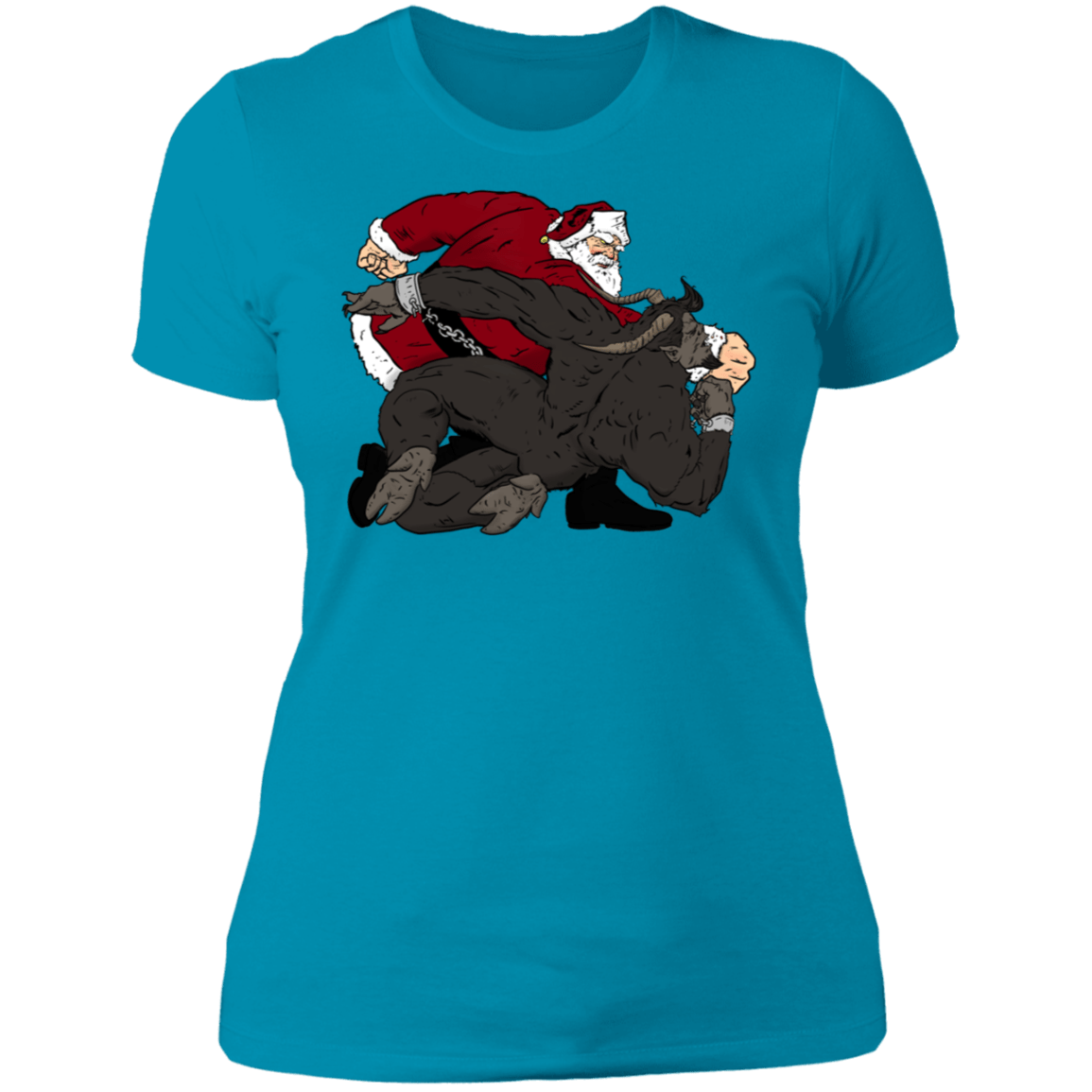 T-Shirts Turquoise / S Santa vs Krampus Women's Premium T-Shirt