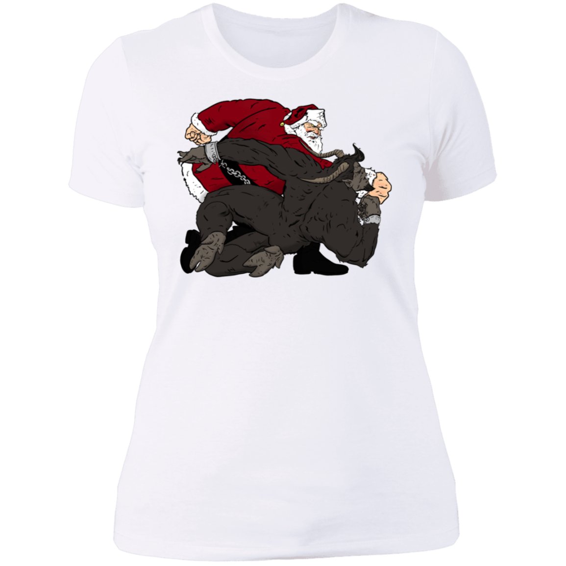T-Shirts White / S Santa vs Krampus Women's Premium T-Shirt