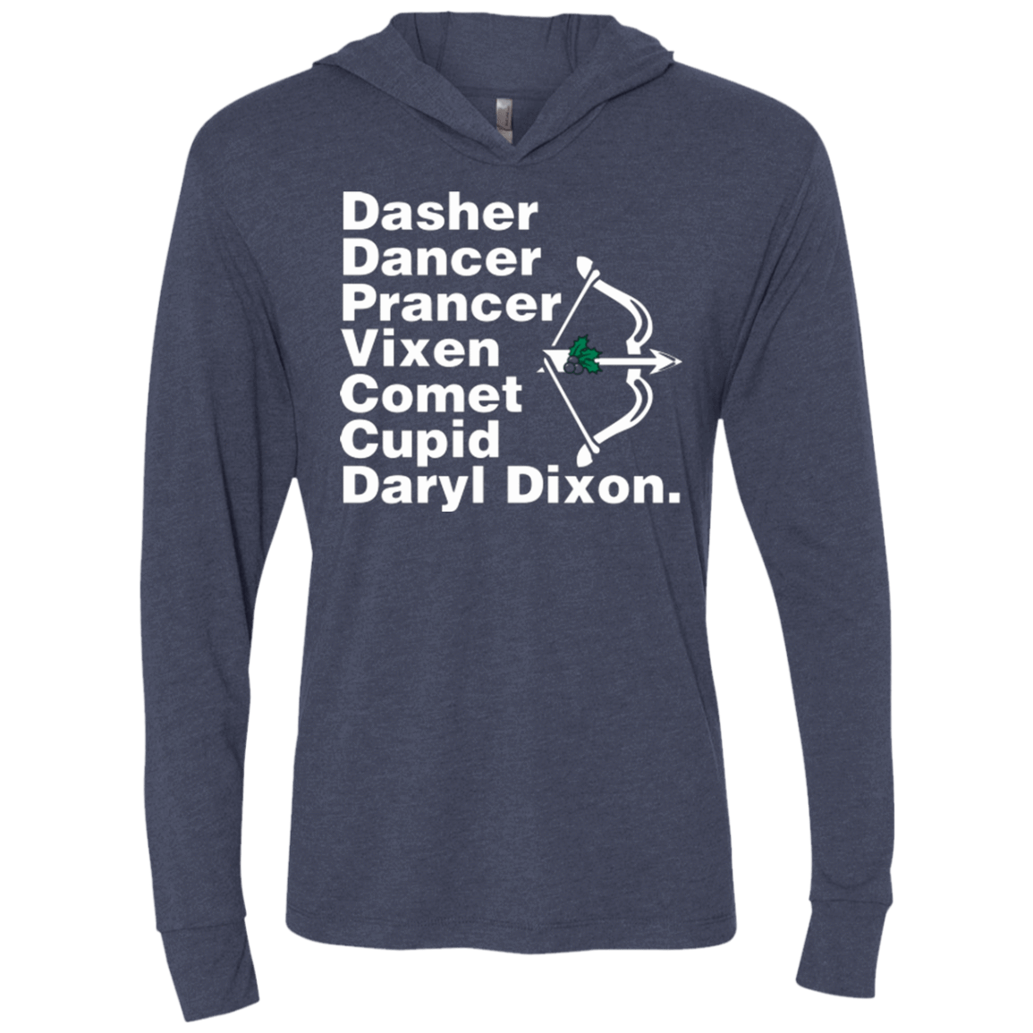 T-Shirts Vintage Navy / X-Small Santas Helper Triblend Long Sleeve Hoodie Tee