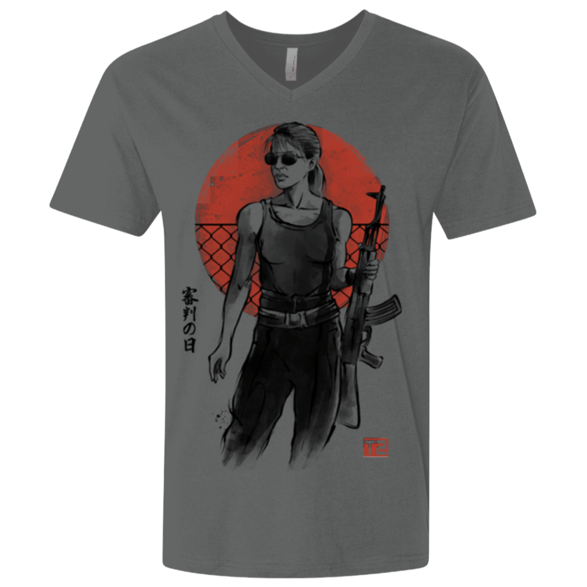 T-Shirts Heavy Metal / X-Small Sarah Men's Premium V-Neck