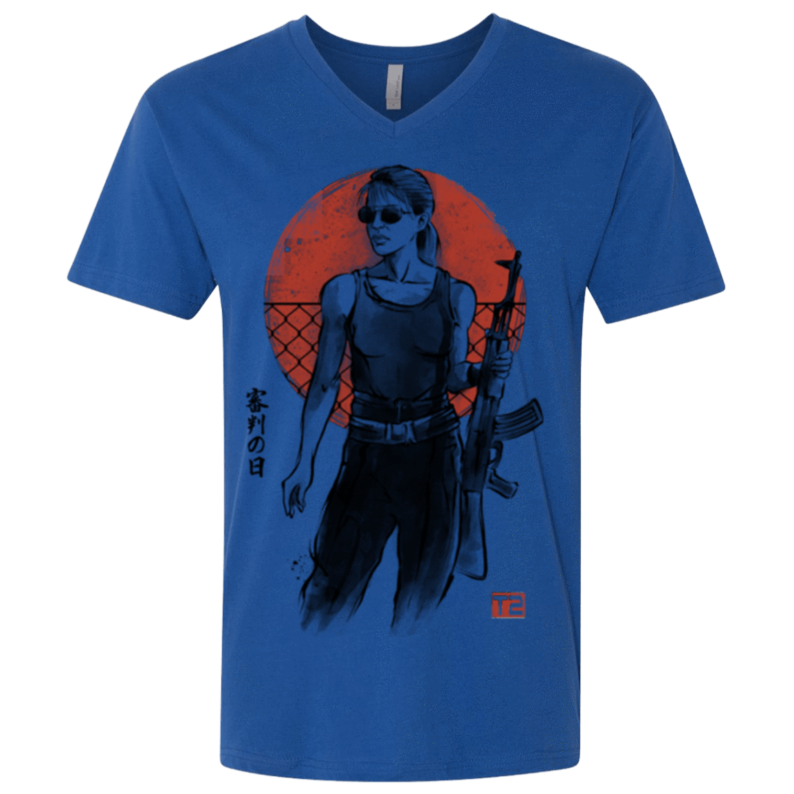 T-Shirts Royal / X-Small Sarah Men's Premium V-Neck