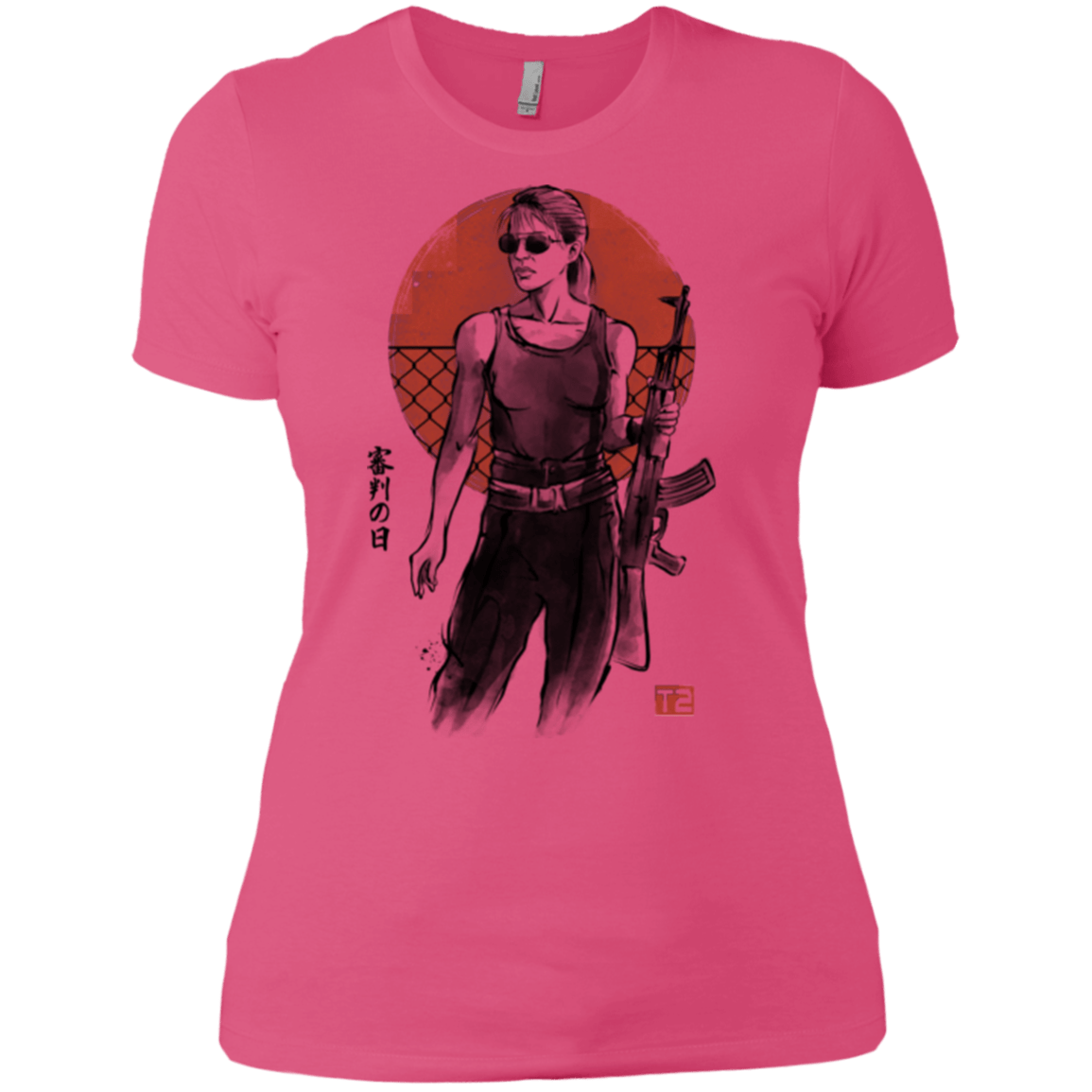 T-Shirts Hot Pink / X-Small Sarah Women's Premium T-Shirt