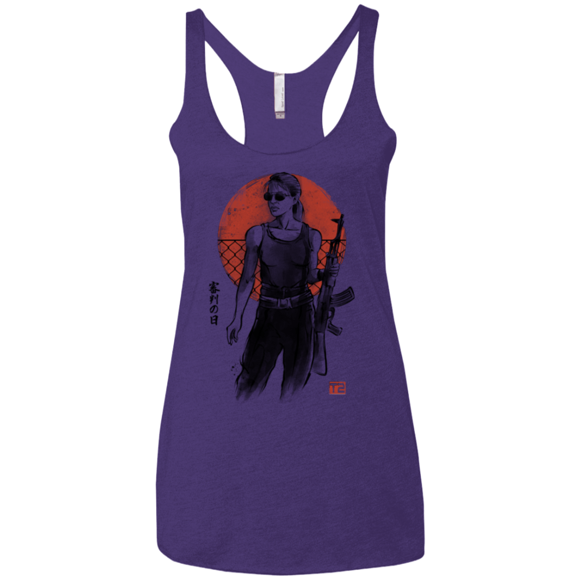 T-Shirts Purple Rush / X-Small Sarah Women's Triblend Racerback Tank