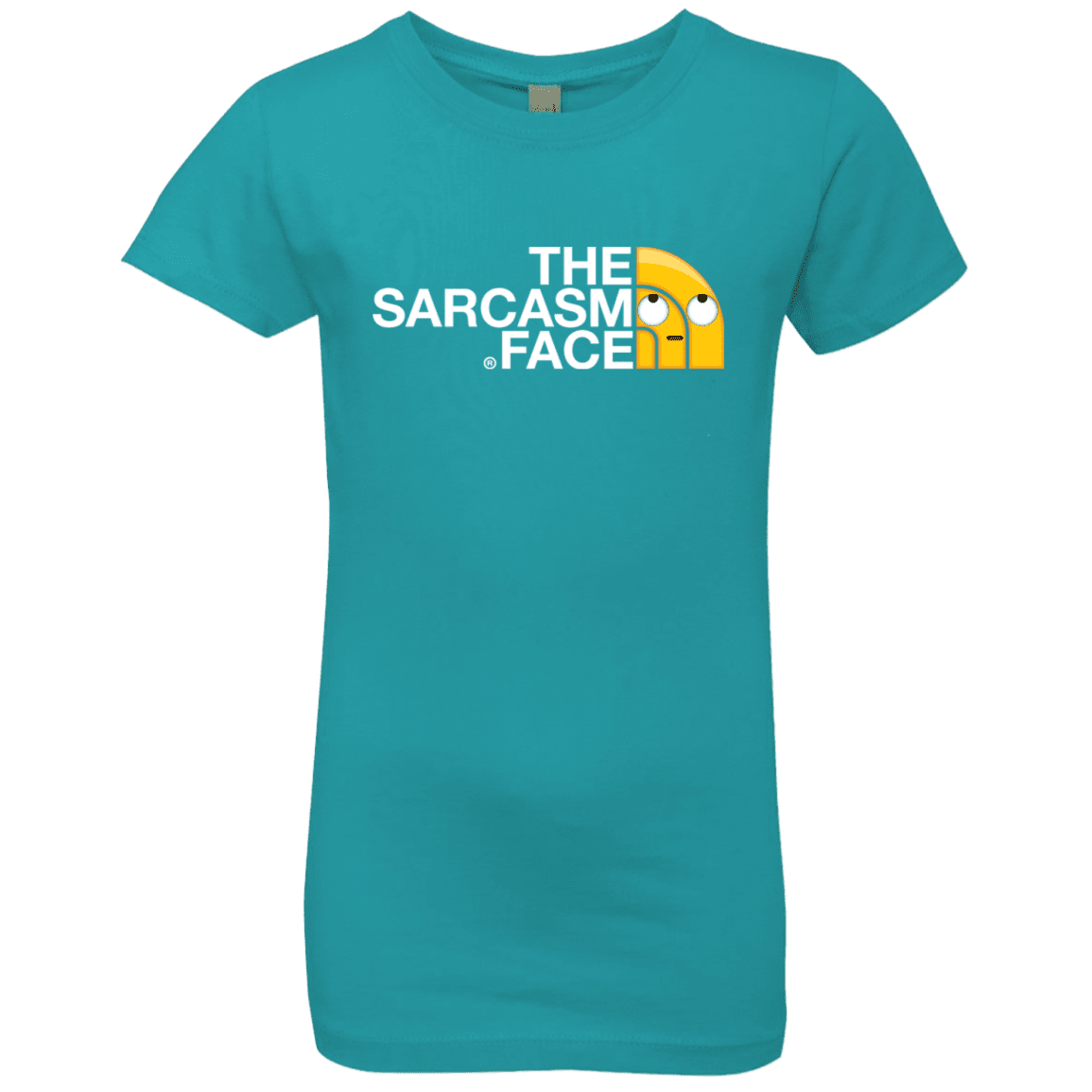 T-Shirts Tahiti Blue / YXS Sarcasm Face Girls Premium T-Shirt