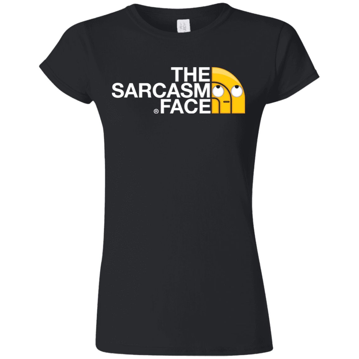 T-Shirts Black / S Sarcasm Face Junior Slimmer-Fit T-Shirt