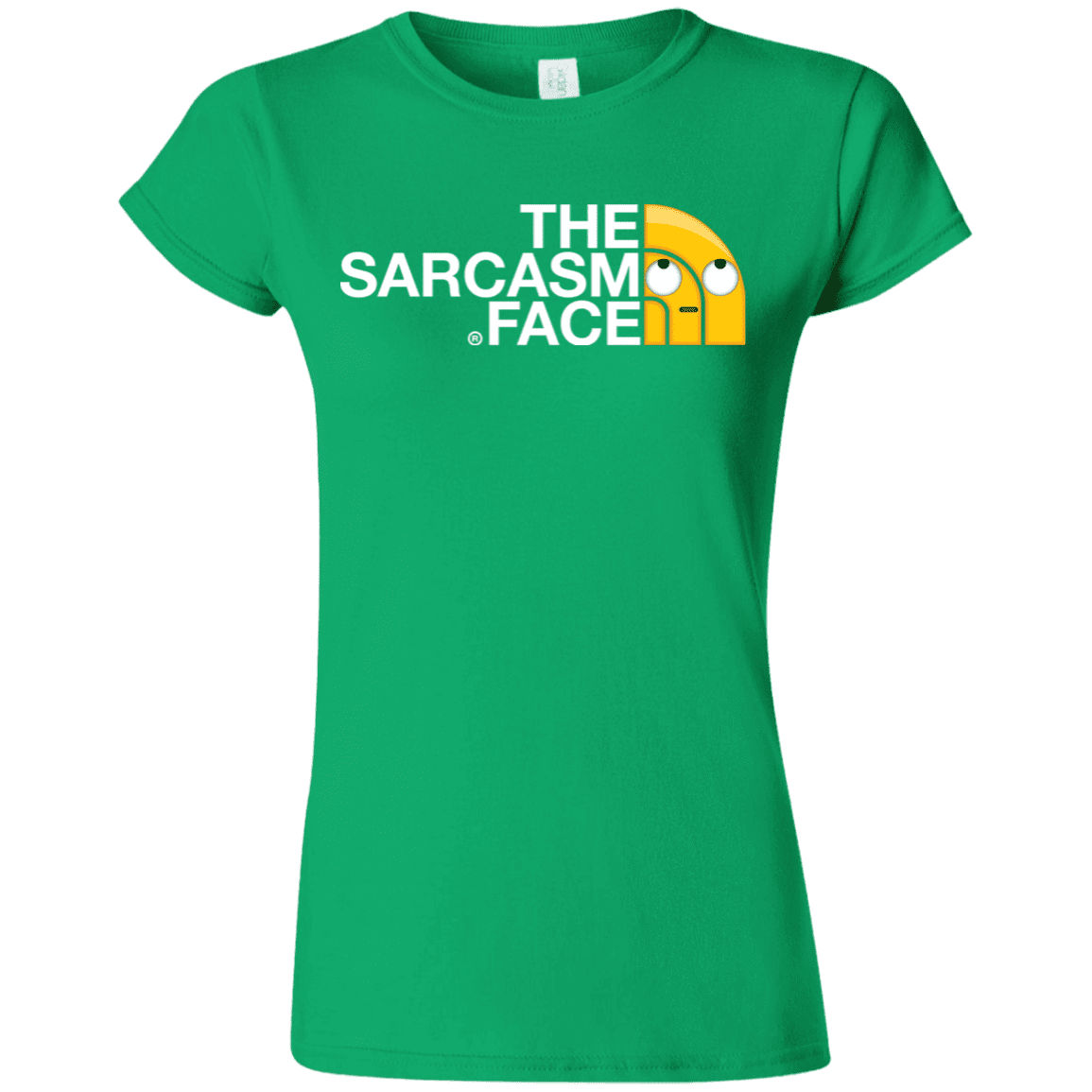 T-Shirts Irish Green / S Sarcasm Face Junior Slimmer-Fit T-Shirt