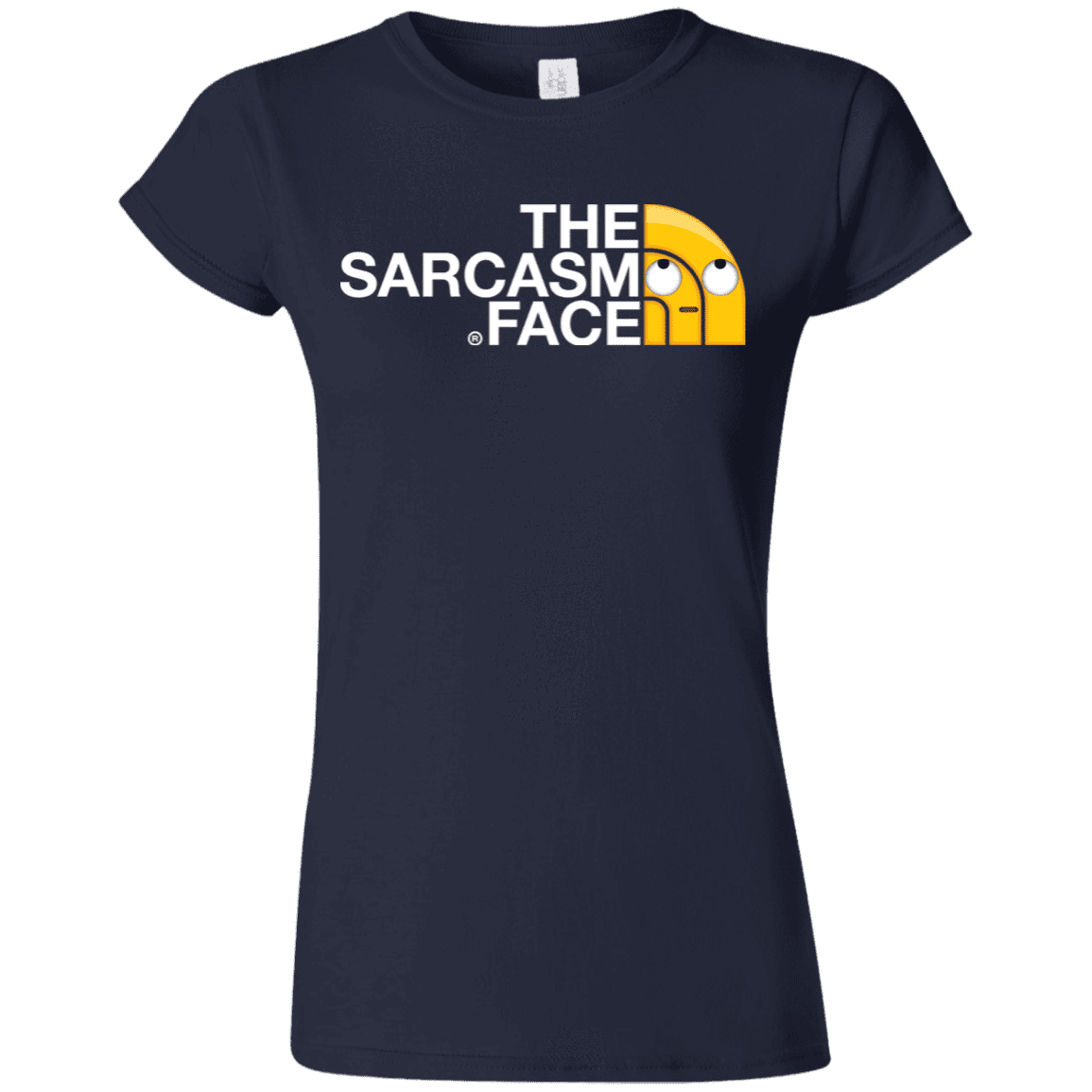 T-Shirts Navy / S Sarcasm Face Junior Slimmer-Fit T-Shirt