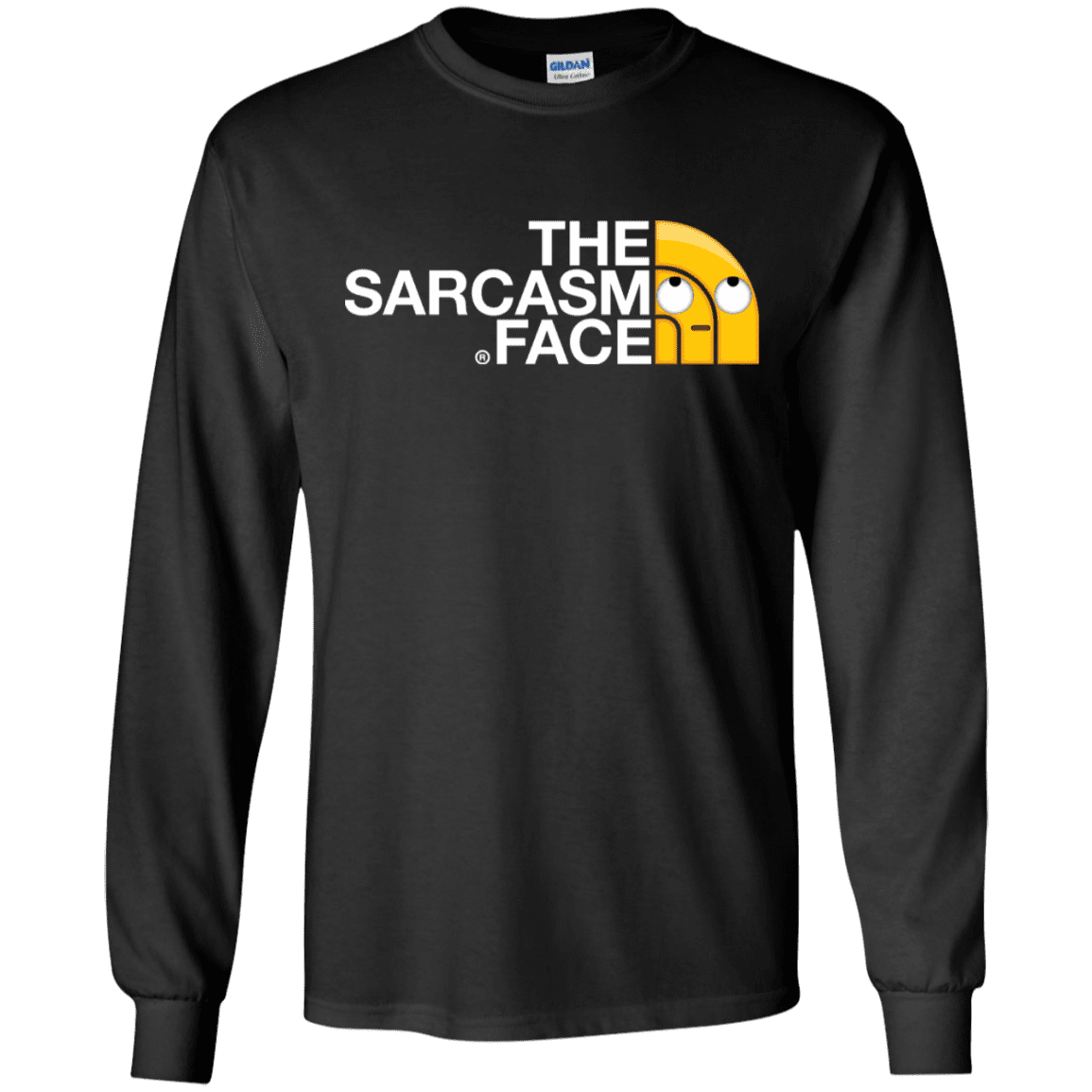 T-Shirts Black / S Sarcasm Face Men's Long Sleeve T-Shirt