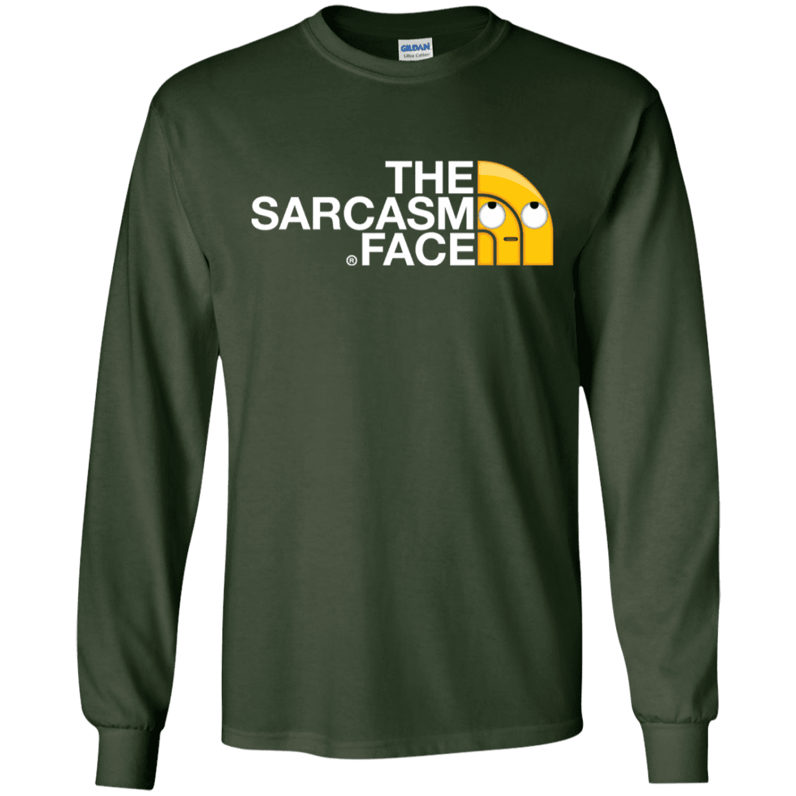 T-Shirts Forest Green / S Sarcasm Face Men's Long Sleeve T-Shirt