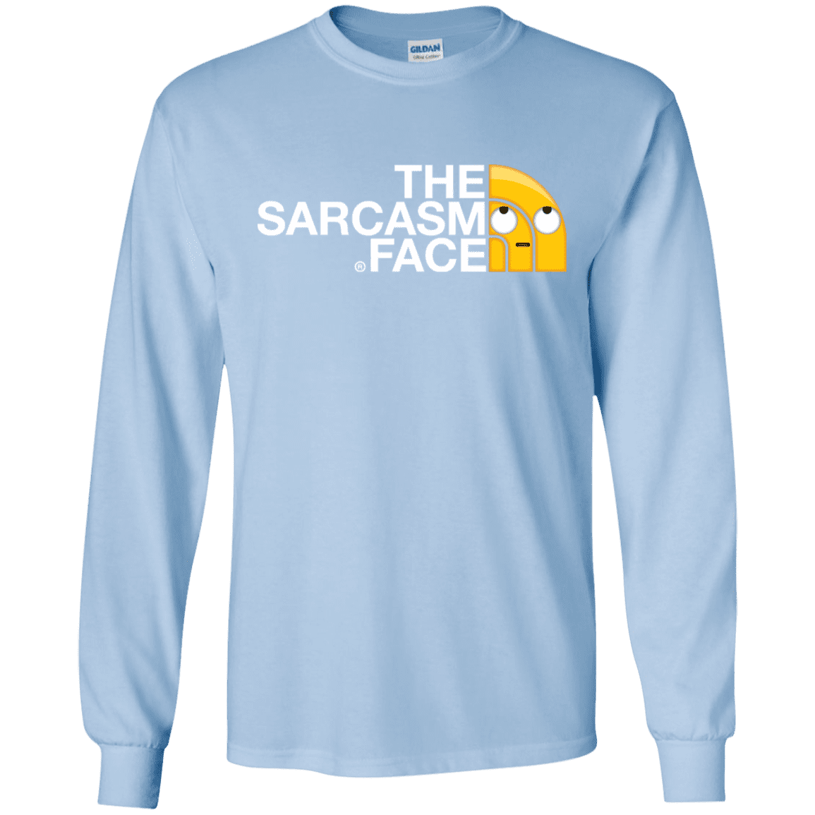 T-Shirts Light Blue / S Sarcasm Face Men's Long Sleeve T-Shirt