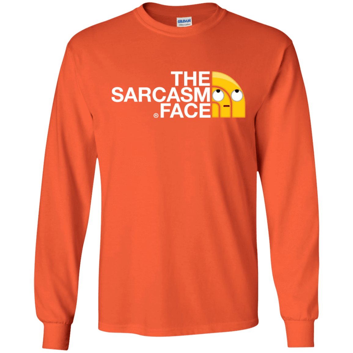 T-Shirts Orange / S Sarcasm Face Men's Long Sleeve T-Shirt