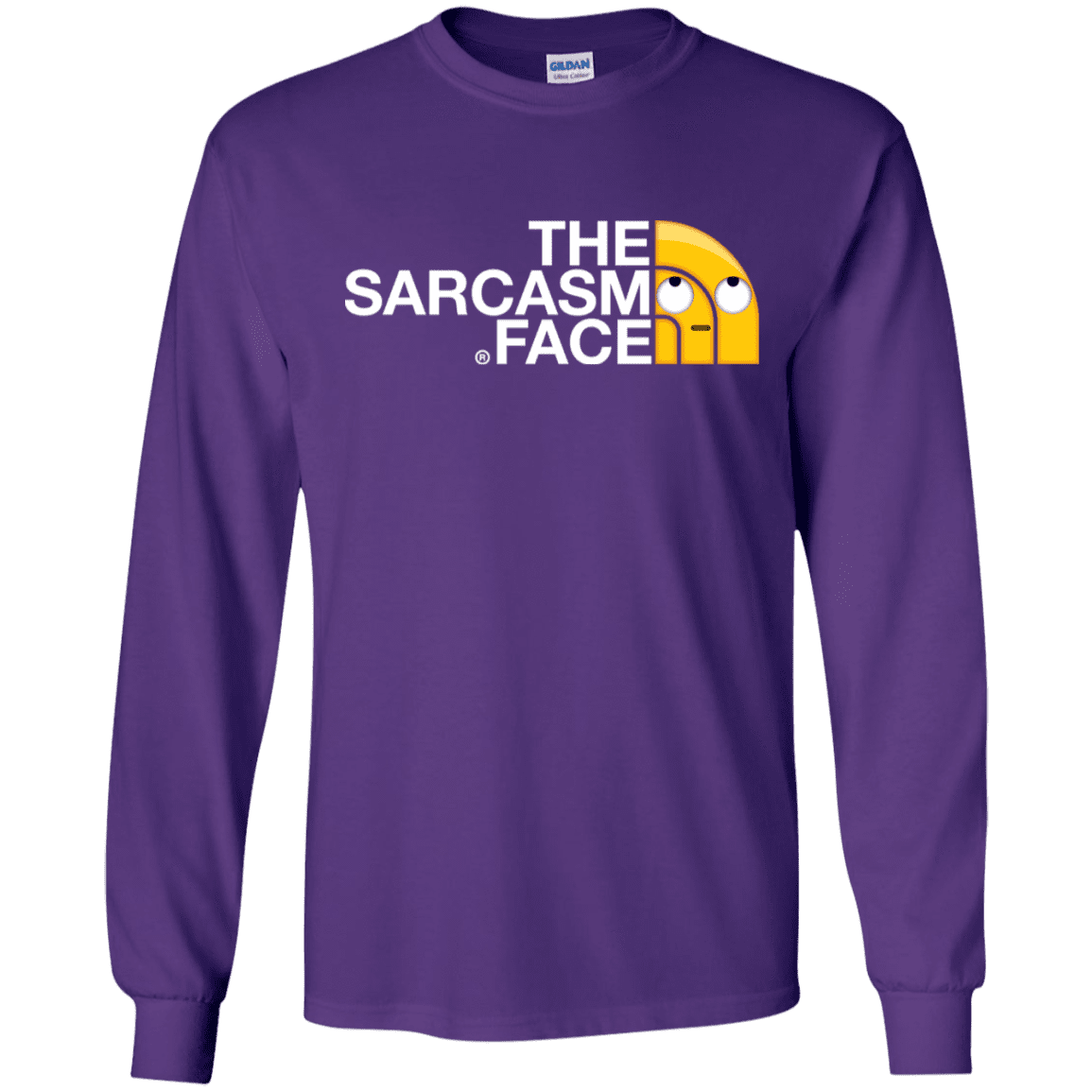 T-Shirts Purple / S Sarcasm Face Men's Long Sleeve T-Shirt