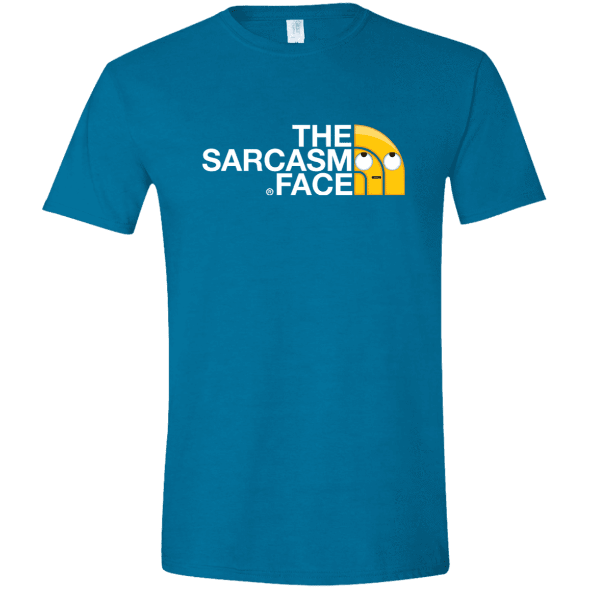 T-Shirts Antique Sapphire / S Sarcasm Face Men's Semi-Fitted Softstyle