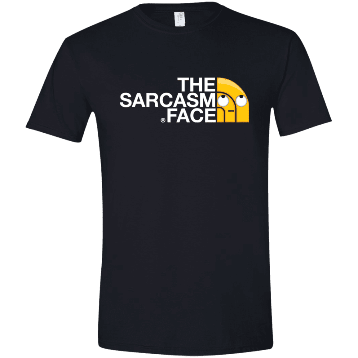 T-Shirts Black / X-Small Sarcasm Face Men's Semi-Fitted Softstyle