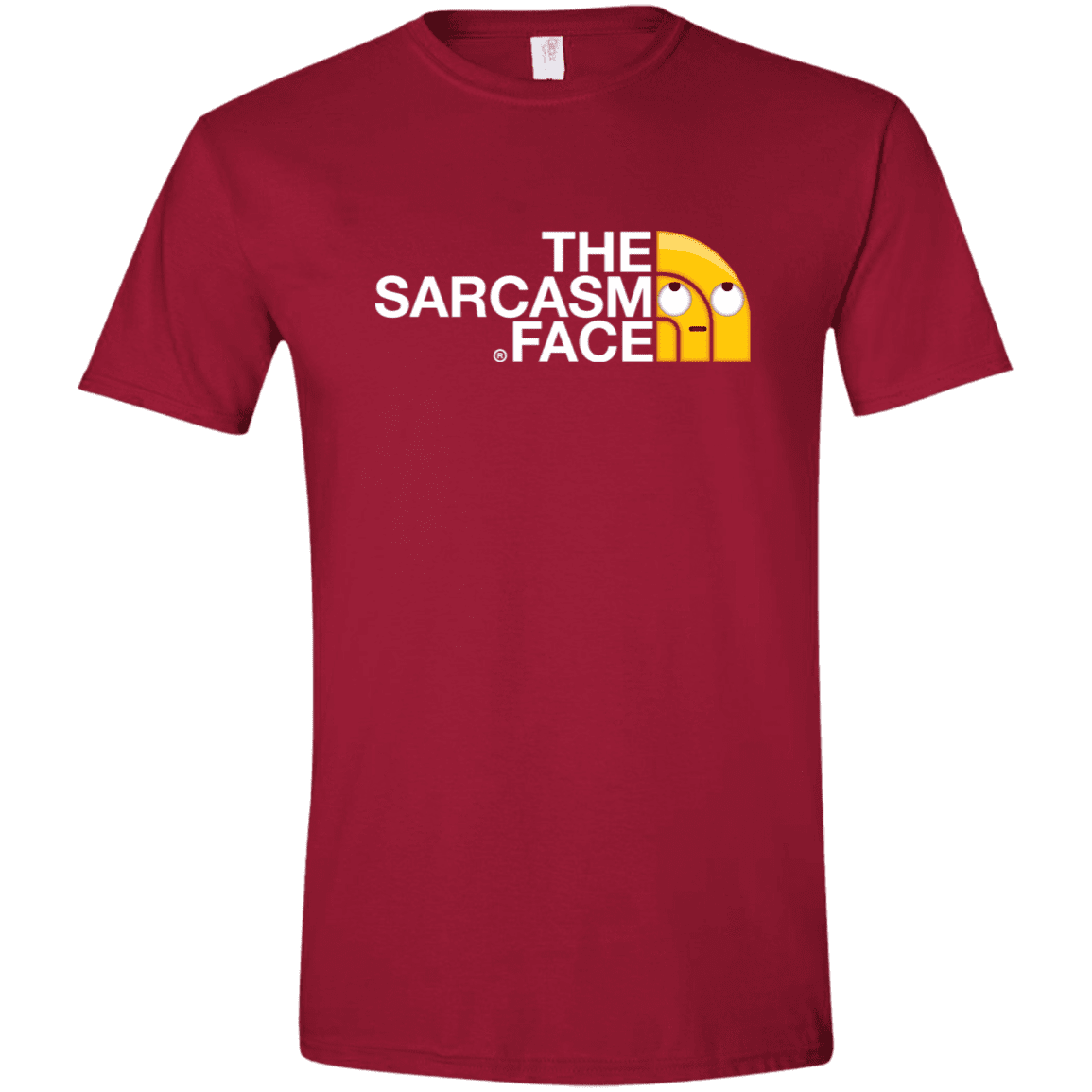 T-Shirts Cardinal Red / S Sarcasm Face Men's Semi-Fitted Softstyle