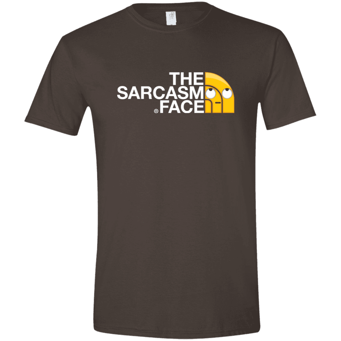 T-Shirts Dark Chocolate / S Sarcasm Face Men's Semi-Fitted Softstyle