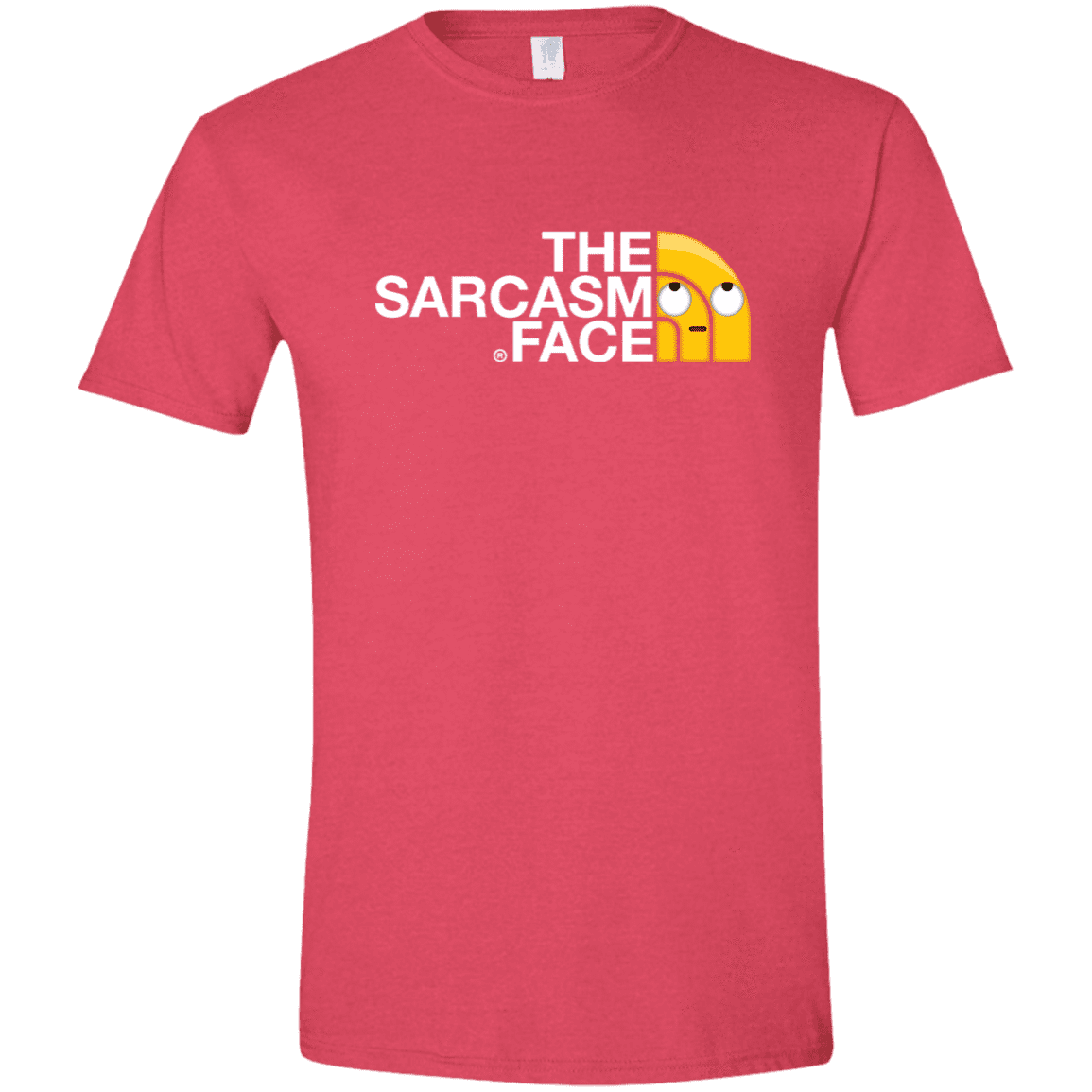 T-Shirts Heather Red / S Sarcasm Face Men's Semi-Fitted Softstyle