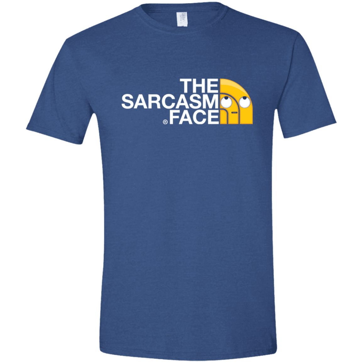 T-Shirts Heather Royal / X-Small Sarcasm Face Men's Semi-Fitted Softstyle