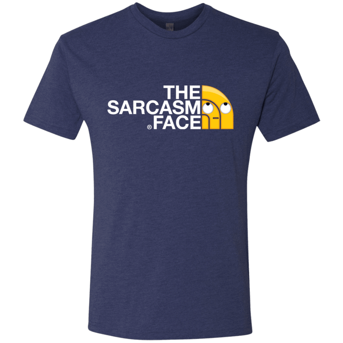 T-Shirts Vintage Navy / S Sarcasm Face Men's Triblend T-Shirt