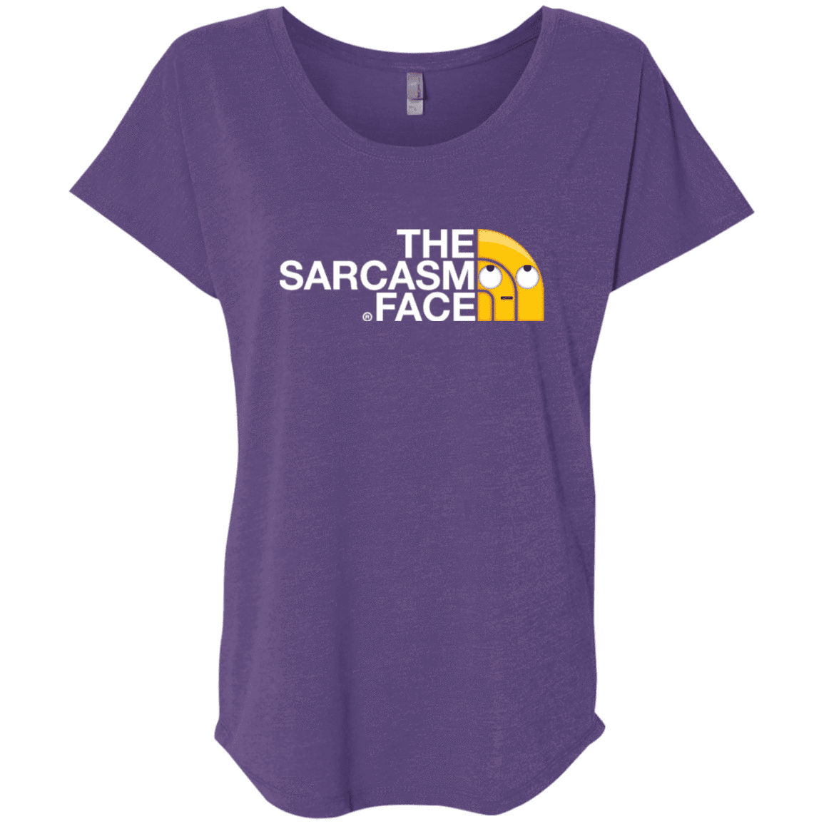 T-Shirts Purple Rush / X-Small Sarcasm Face Triblend Dolman Sleeve