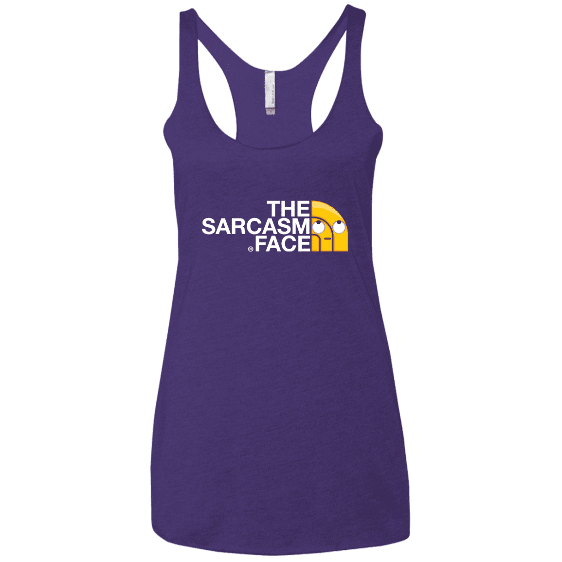 T-Shirts Purple Rush / X-Small Sarcasm Face Women's Triblend Racerback Tank