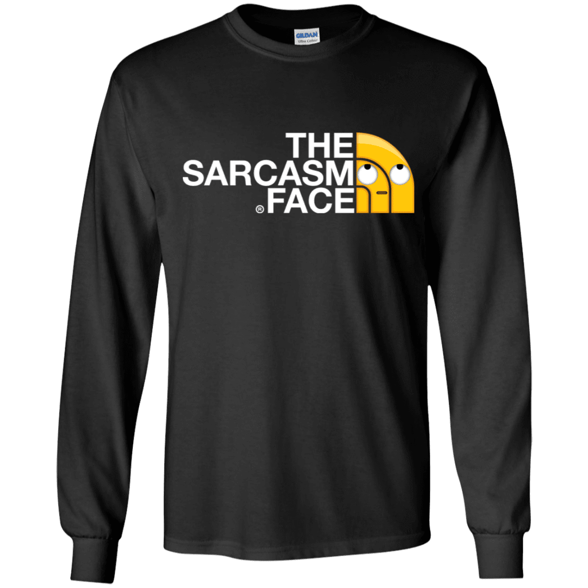 T-Shirts Black / YS Sarcasm Face Youth Long Sleeve T-Shirt