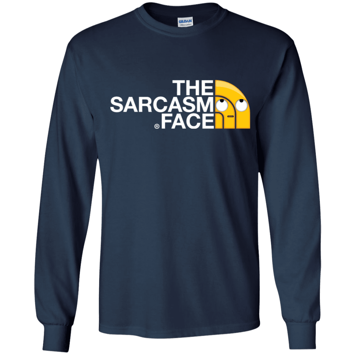 T-Shirts Navy / YS Sarcasm Face Youth Long Sleeve T-Shirt