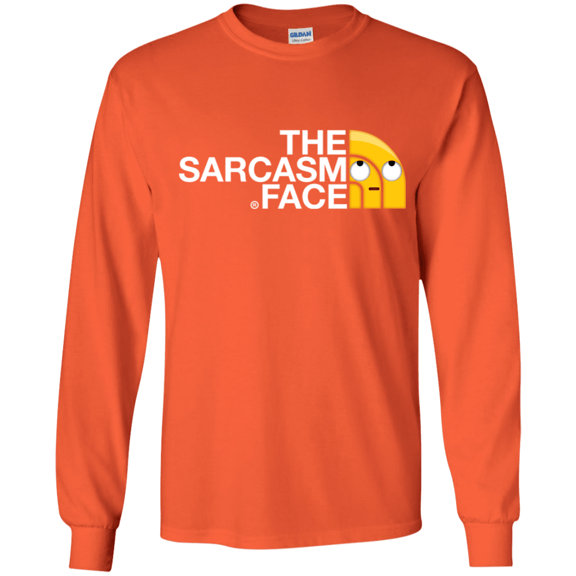T-Shirts Orange / YS Sarcasm Face Youth Long Sleeve T-Shirt
