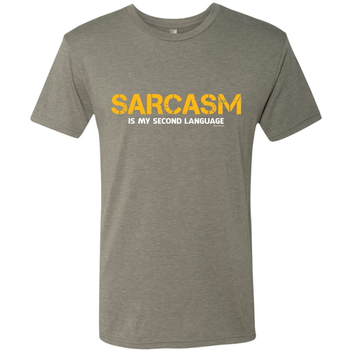 T-Shirts Venetian Grey / Small Sarcasm Is My Second Language Men's Triblend T-Shirt