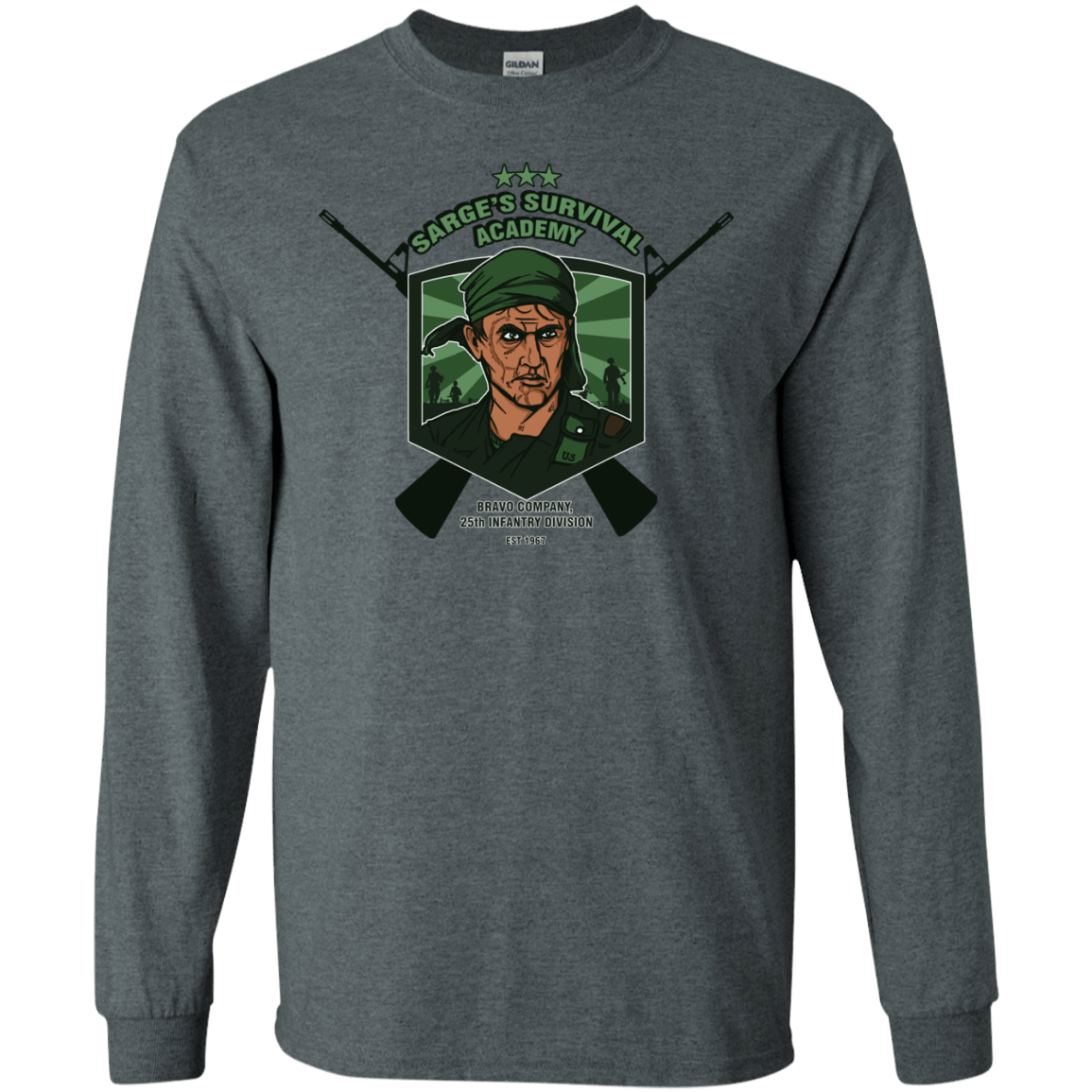 T-Shirts Dark Heather / S Sarges Survival Men's Long Sleeve T-Shirt