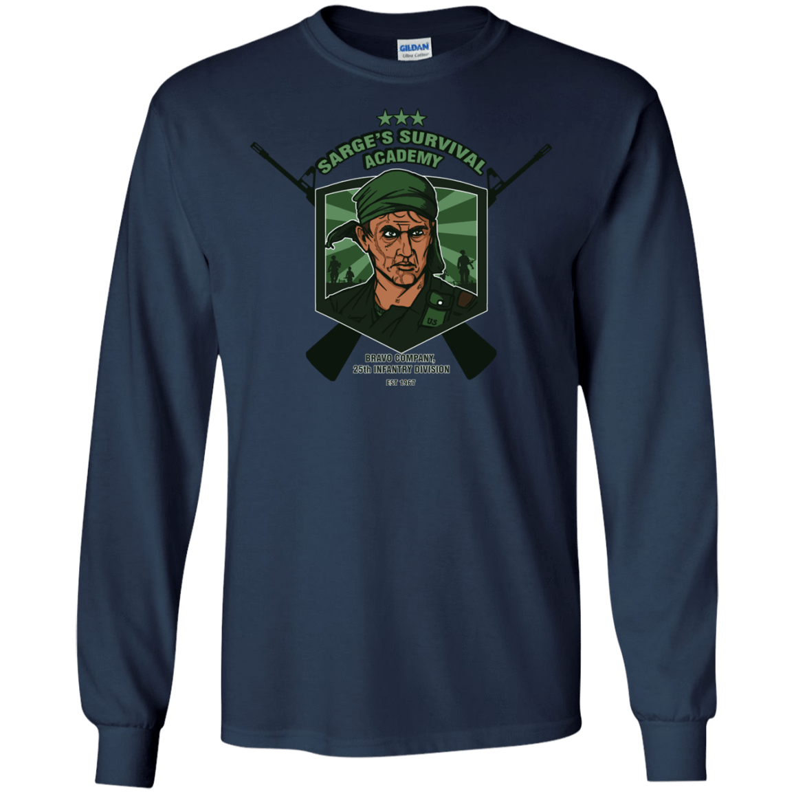 T-Shirts Navy / S Sarges Survival Men's Long Sleeve T-Shirt