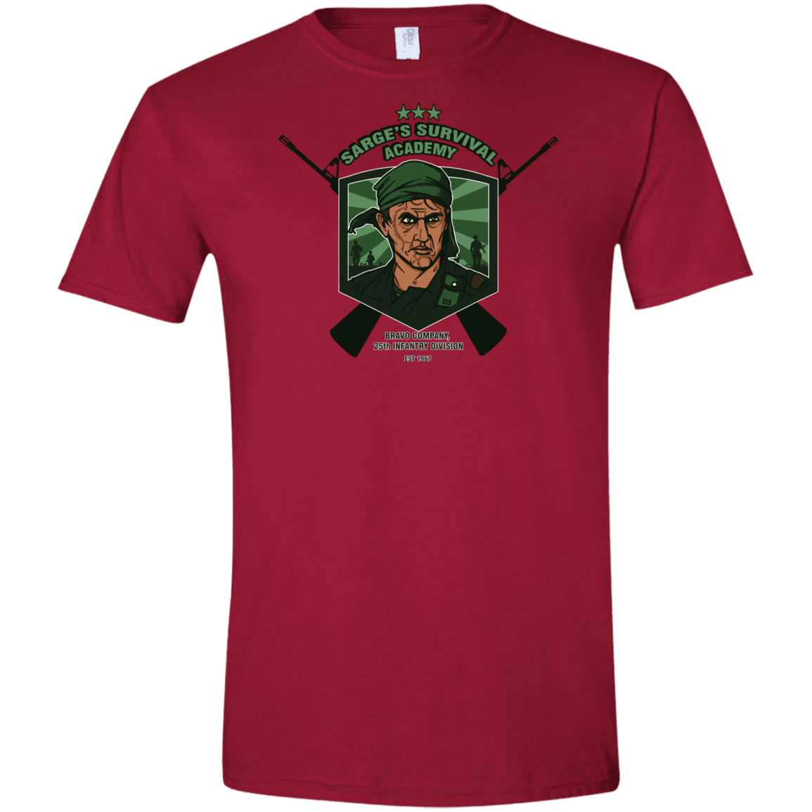 T-Shirts Cardinal Red / S Sarges Survival Men's Semi-Fitted Softstyle