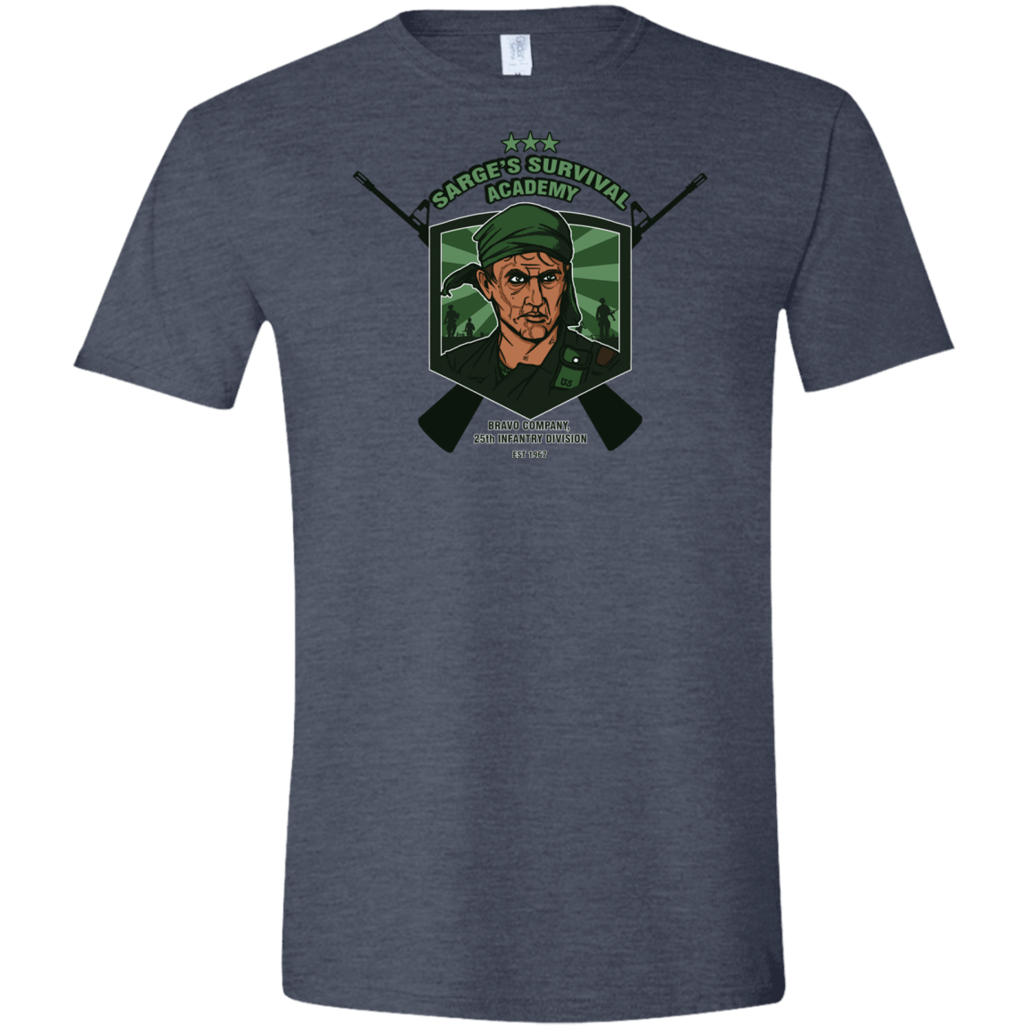 T-Shirts Heather Navy / S Sarges Survival Men's Semi-Fitted Softstyle