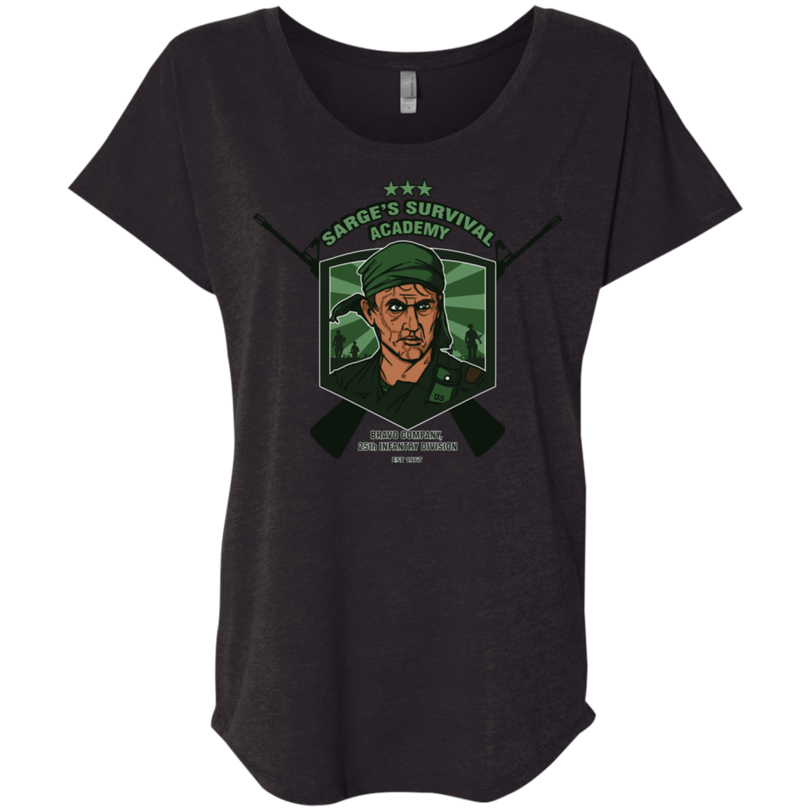 T-Shirts Vintage Black / X-Small Sarges Survival Triblend Dolman Sleeve