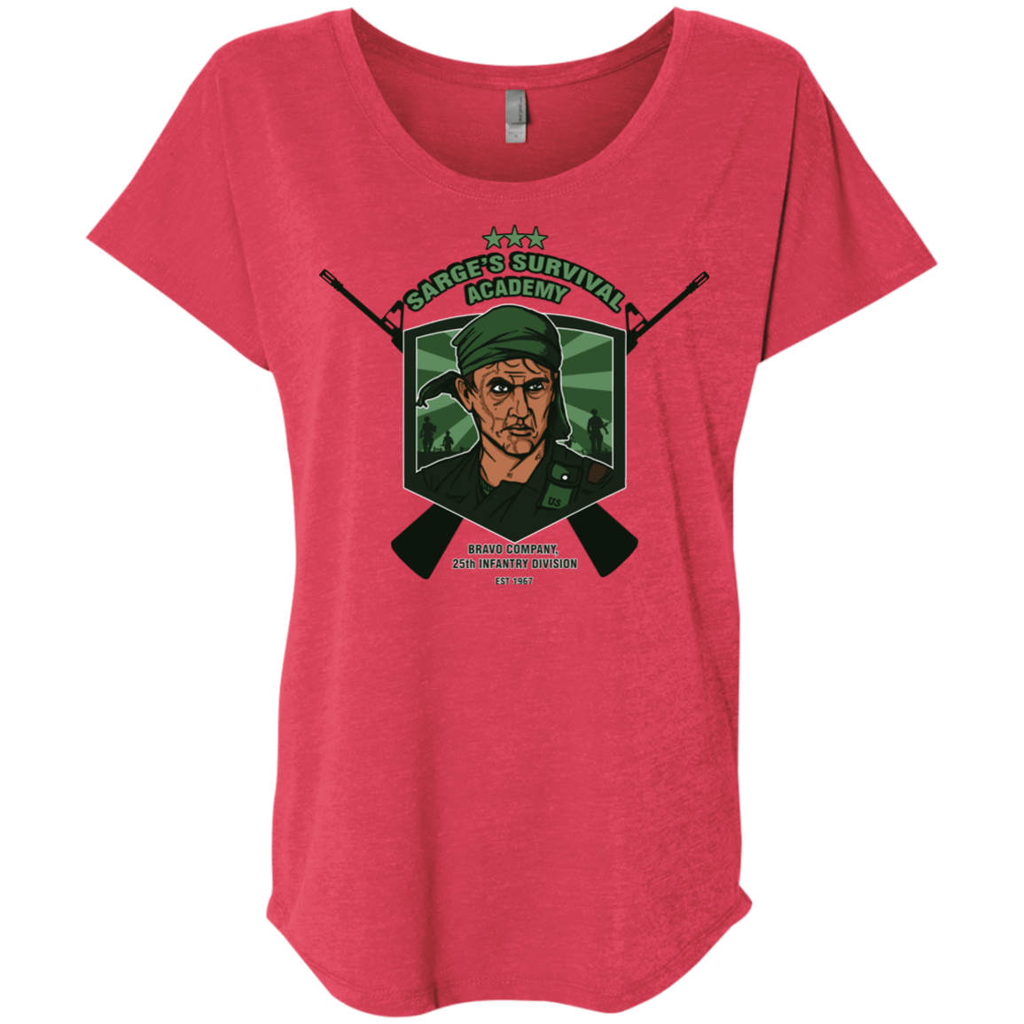 T-Shirts Vintage Red / X-Small Sarges Survival Triblend Dolman Sleeve