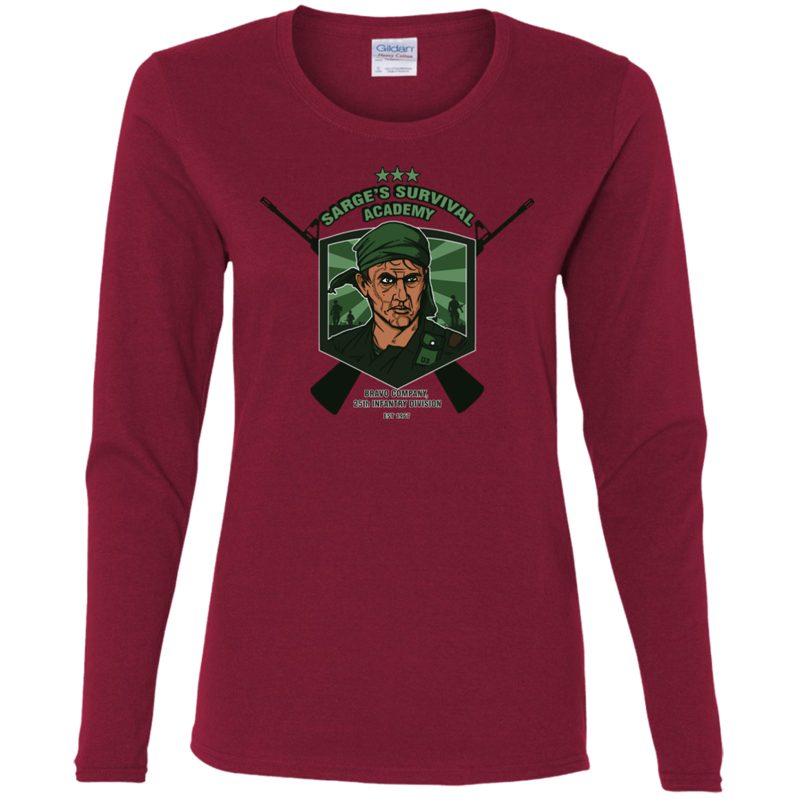 T-Shirts Cardinal / S Sarges Survival Women's Long Sleeve T-Shirt