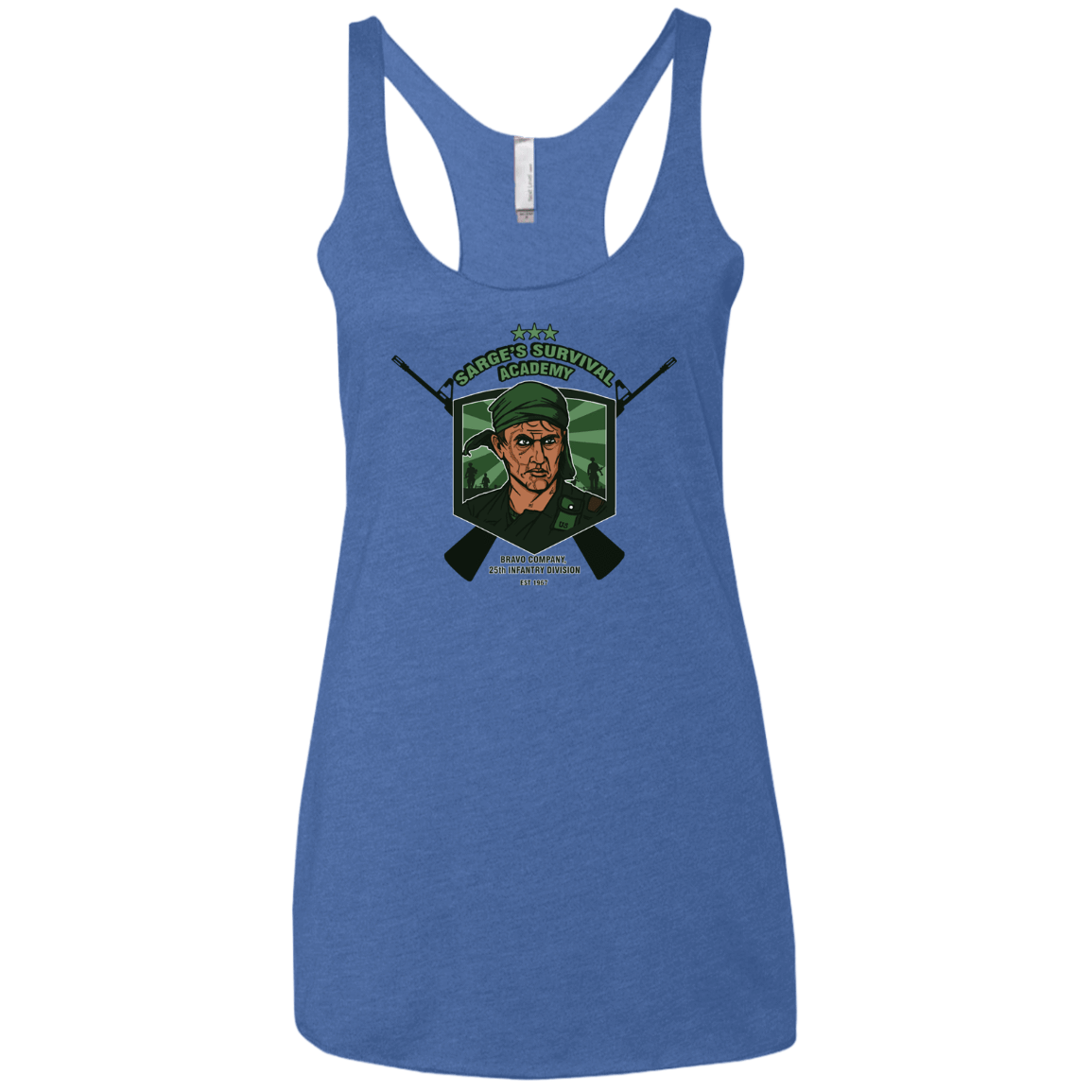 T-Shirts Vintage Royal / X-Small Sarges Survival Women's Triblend Racerback Tank