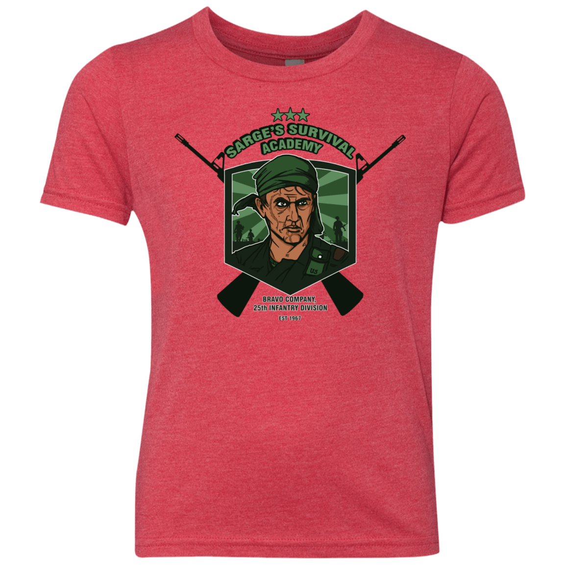 T-Shirts Vintage Red / YXS Sarges Survival Youth Triblend T-Shirt