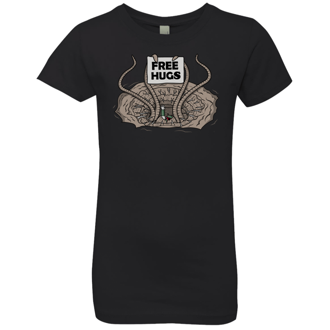 T-Shirts Black / YXS Sarlacc Free Hugs Girls Premium T-Shirt