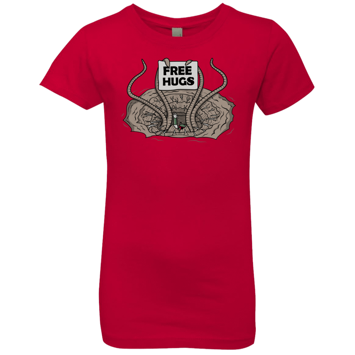 T-Shirts Red / YXS Sarlacc Free Hugs Girls Premium T-Shirt
