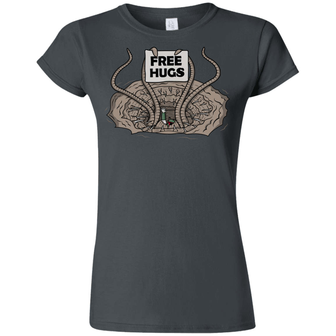 T-Shirts Charcoal / S Sarlacc Free Hugs Junior Slimmer-Fit T-Shirt