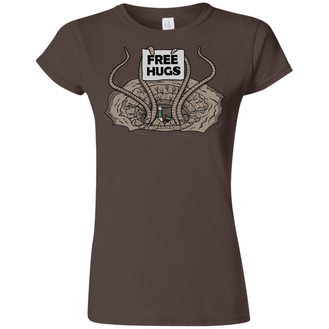 T-Shirts Dark Chocolate / S Sarlacc Free Hugs Junior Slimmer-Fit T-Shirt